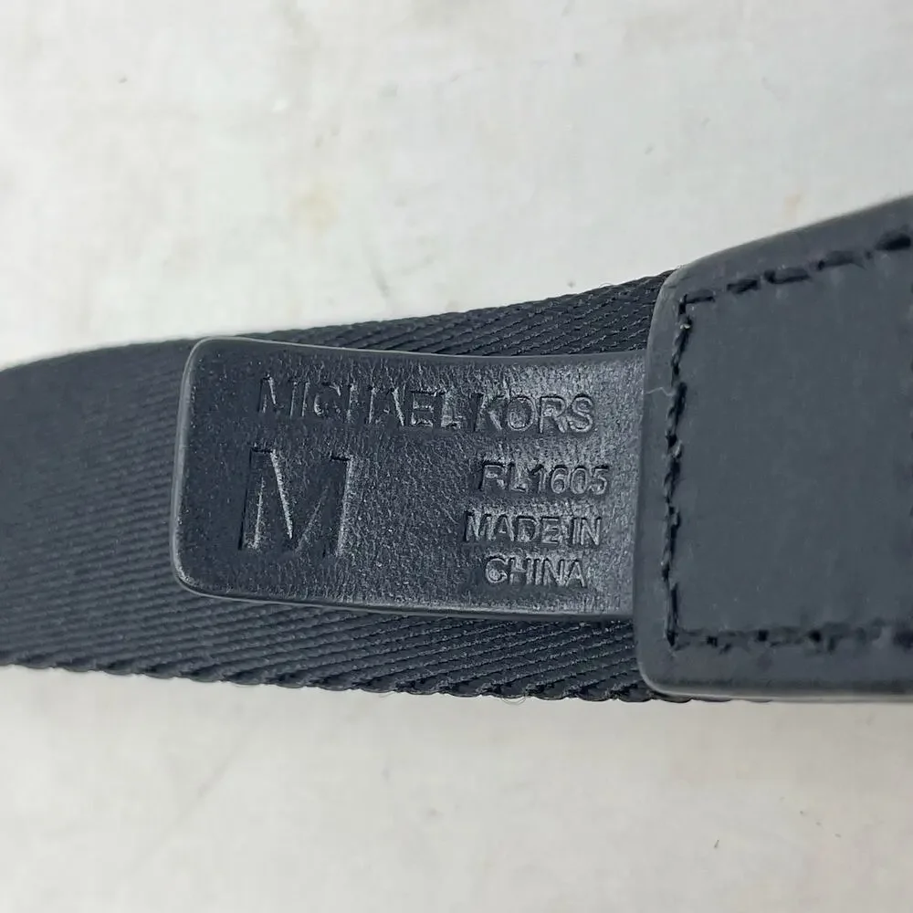Michael Kors Black & Silver Belt Size Medium